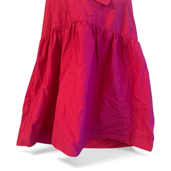 Anthropologie Daily Practice Sleeveless Mini Dress Size Large Pink Split Neck - Picture 5 of 13